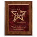 6" x 8" Cherry Finish Plaque with Red Marbleized Plate