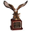 Hand Painted Eagle on a Rosewood Finish Base