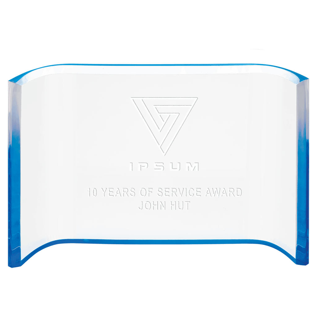 Blue 6" x 4" Acrylic Crescent