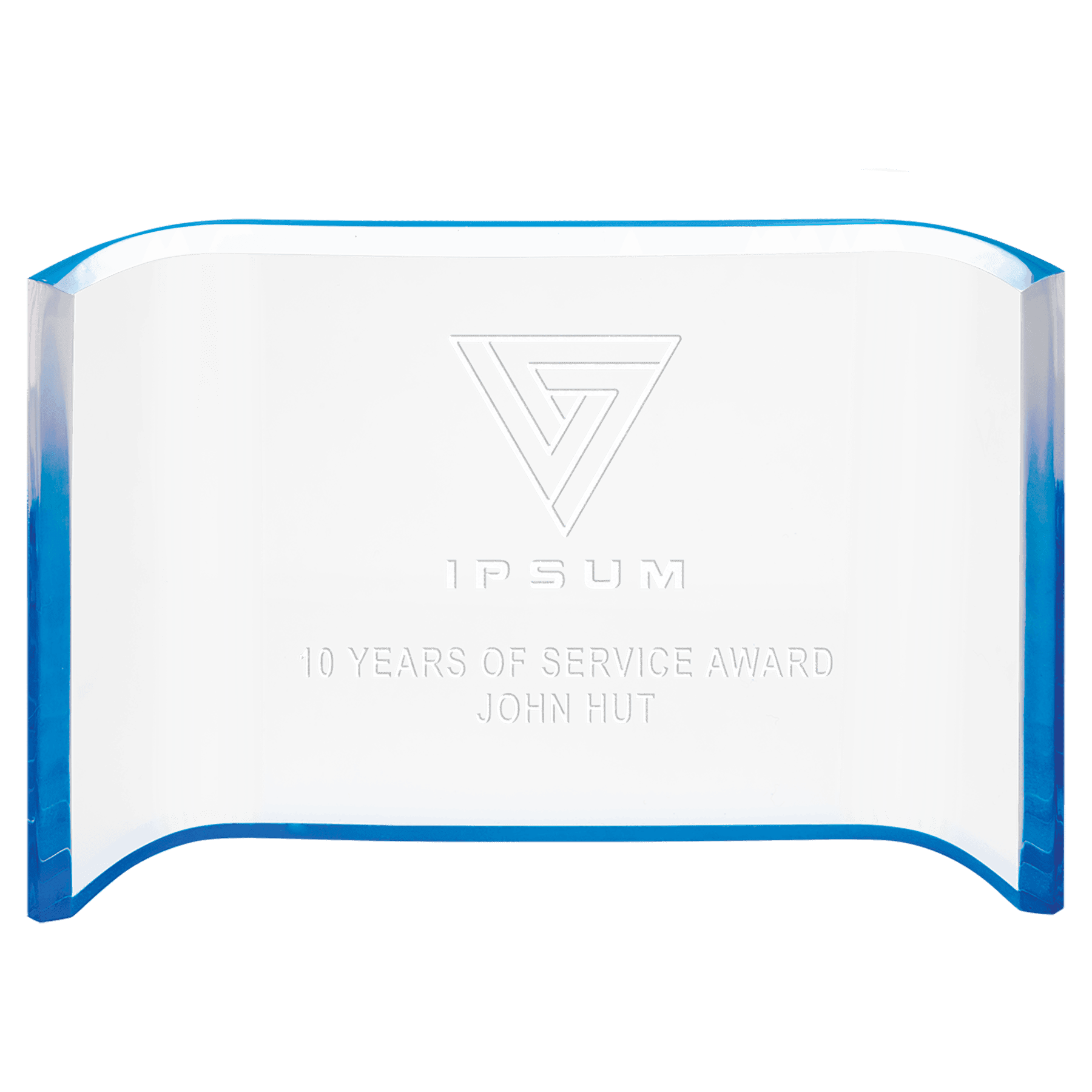 Blue 6" x 4" Acrylic Crescent