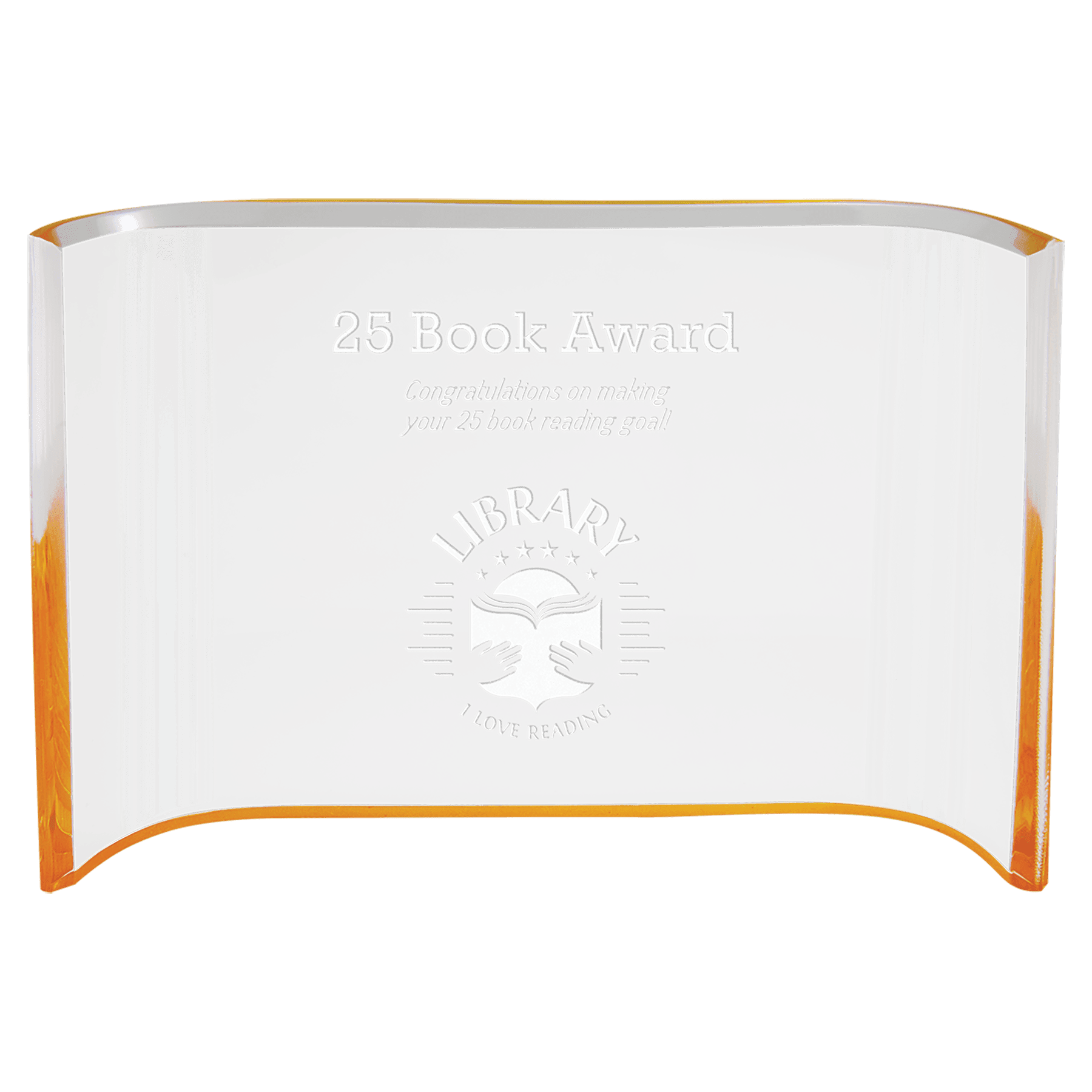 Gold 7" x 5" Acrylic Crescent