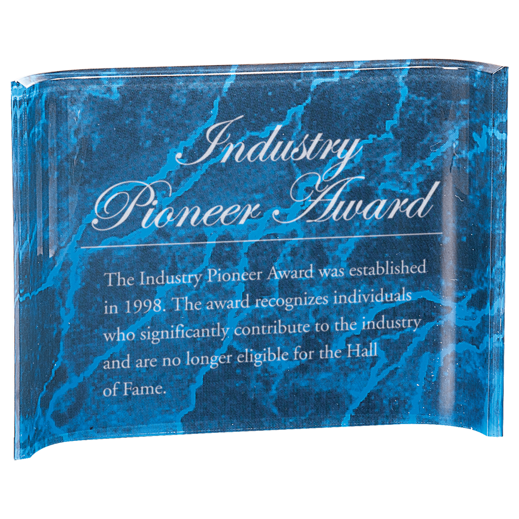 Blue 8" x 6" Marbleized Acrylic Crescent