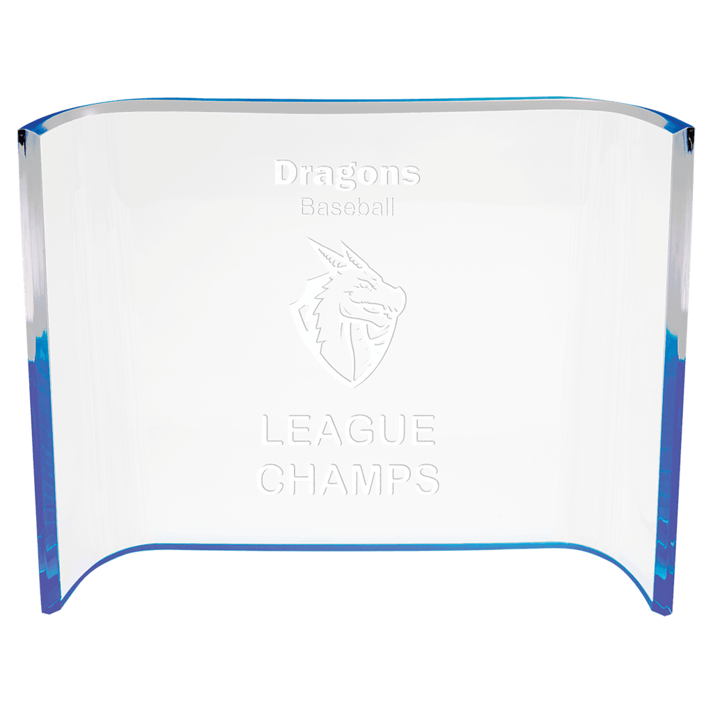 Blue 8" x 6" Acrylic Crescent