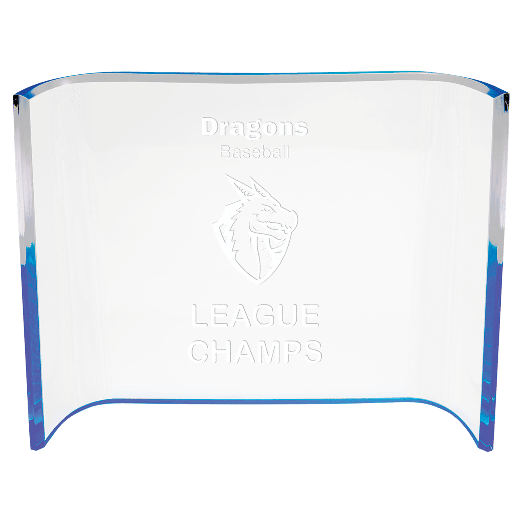 Blue 8" x 6" Acrylic Crescent