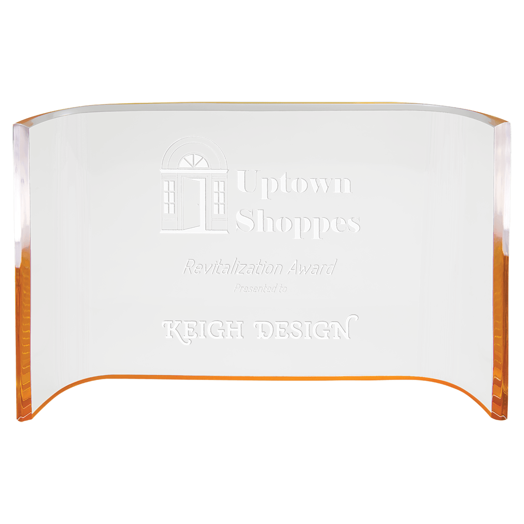 Gold 8" x 6" Acrylic Crescent