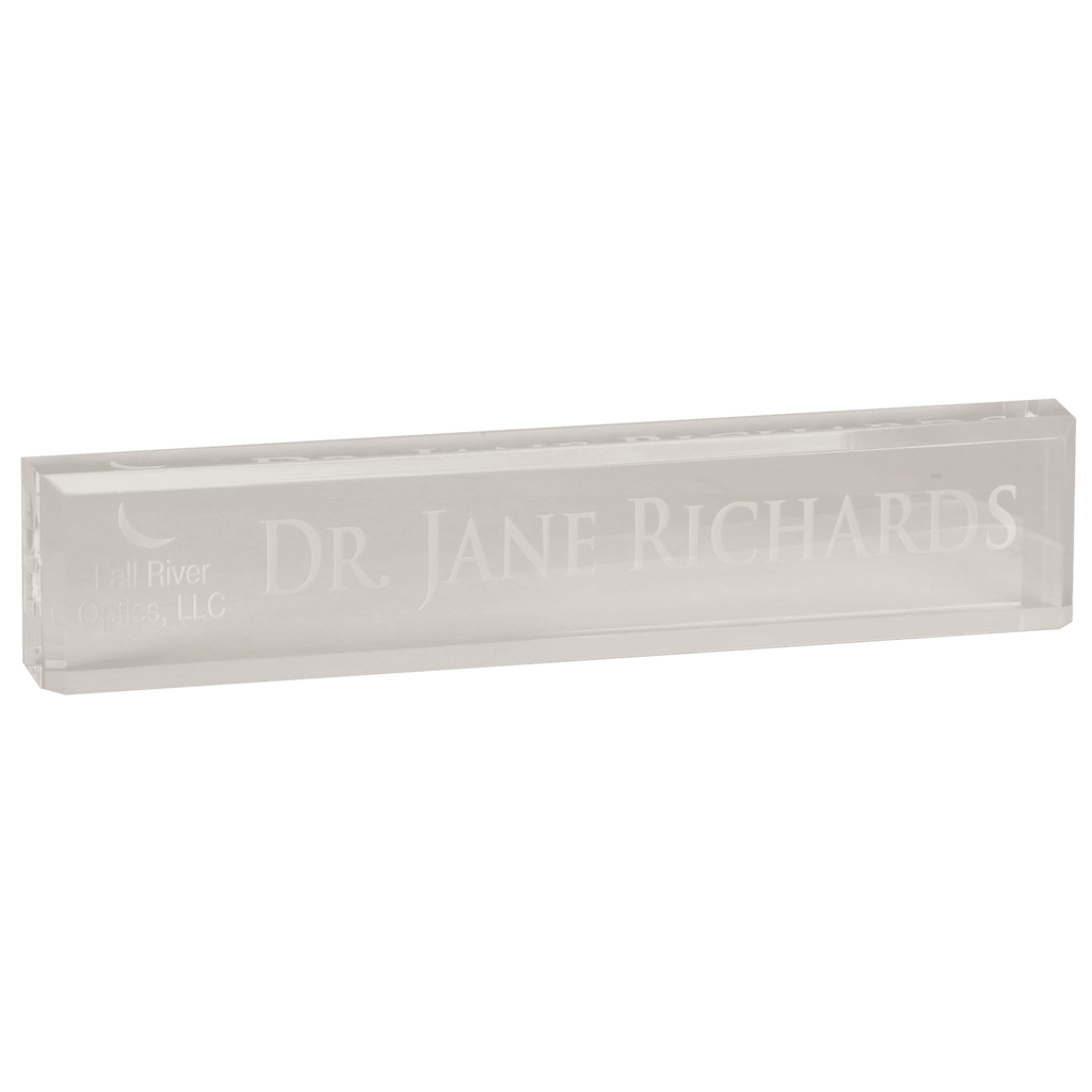 Clear 8" x 2" Acrylic Desk Wedge