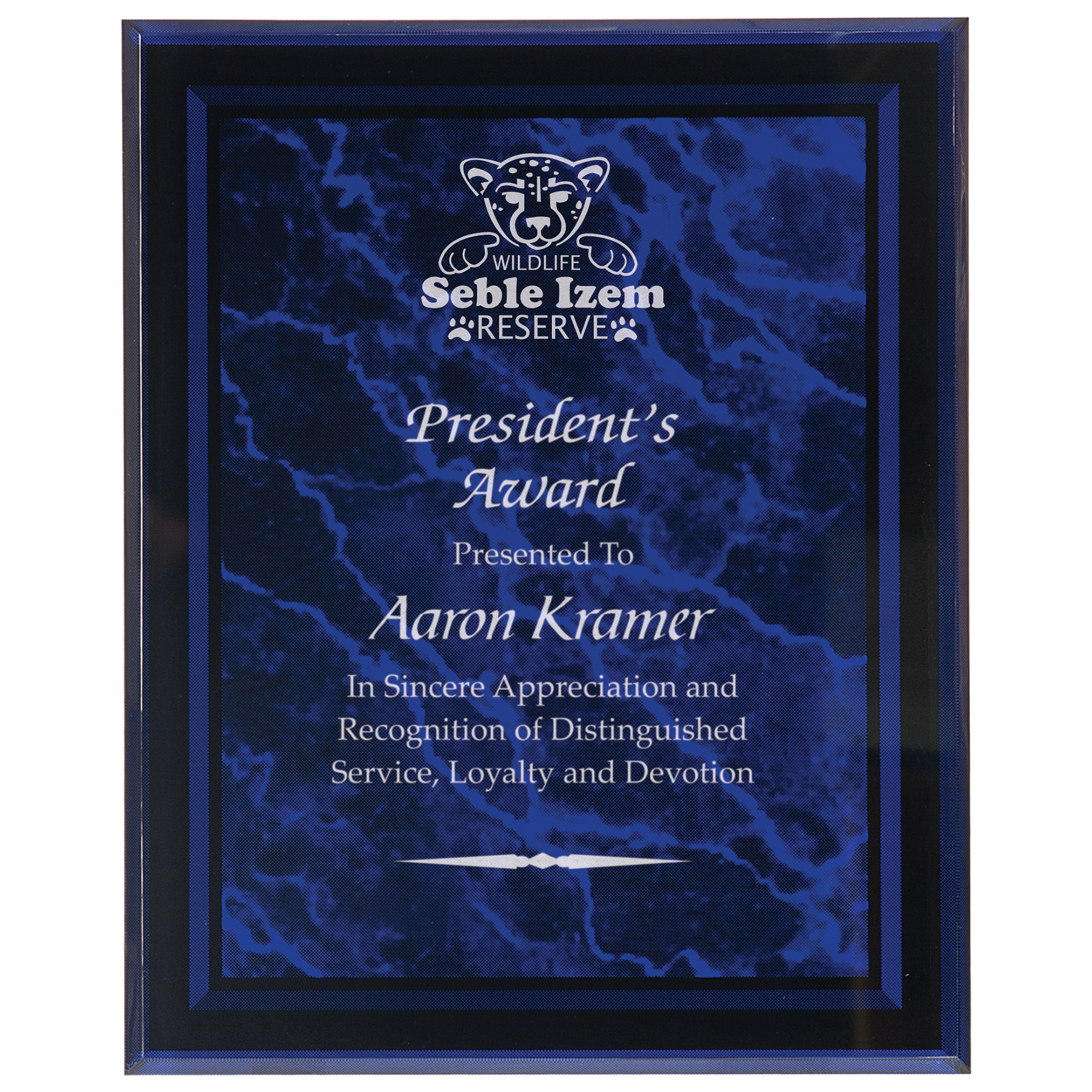 Purple Marble Border Clear 9" x 11" -Plaq Acrylic