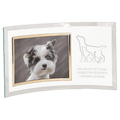 13" x 7 1/2" Jade Glass Crescent with 7" x 5" Picture Frame