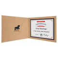9" x 12" Light Brown Laserable Leatherette Certificate Holder for 8 1/2" x 11