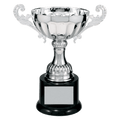 Silver 7 1/2" Completed Metal Cup Trophy on Plastic Base