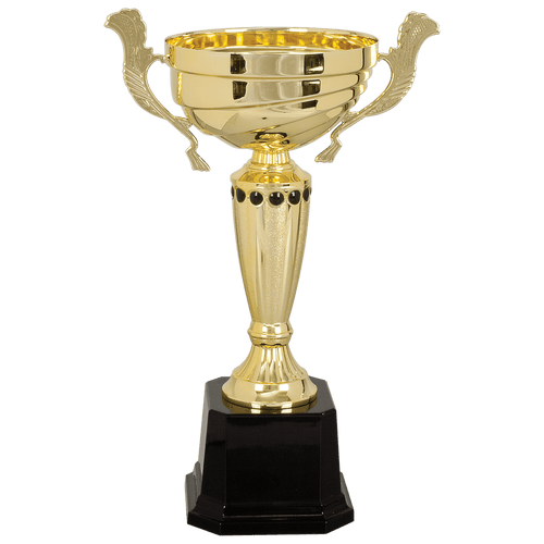 Gold 2 13" Completed Metal Cup Trophy on Plastic Base