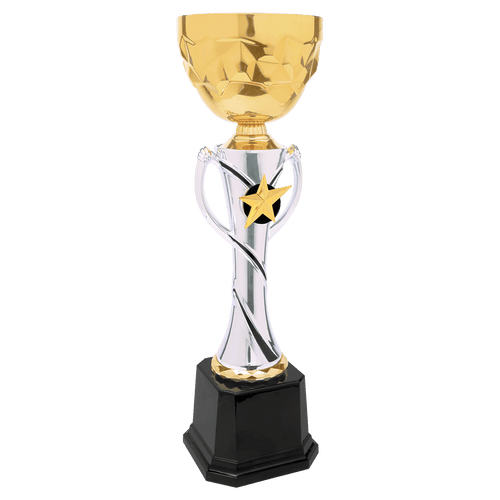 14" Silver/Gold Completed Metal Cup Trophy