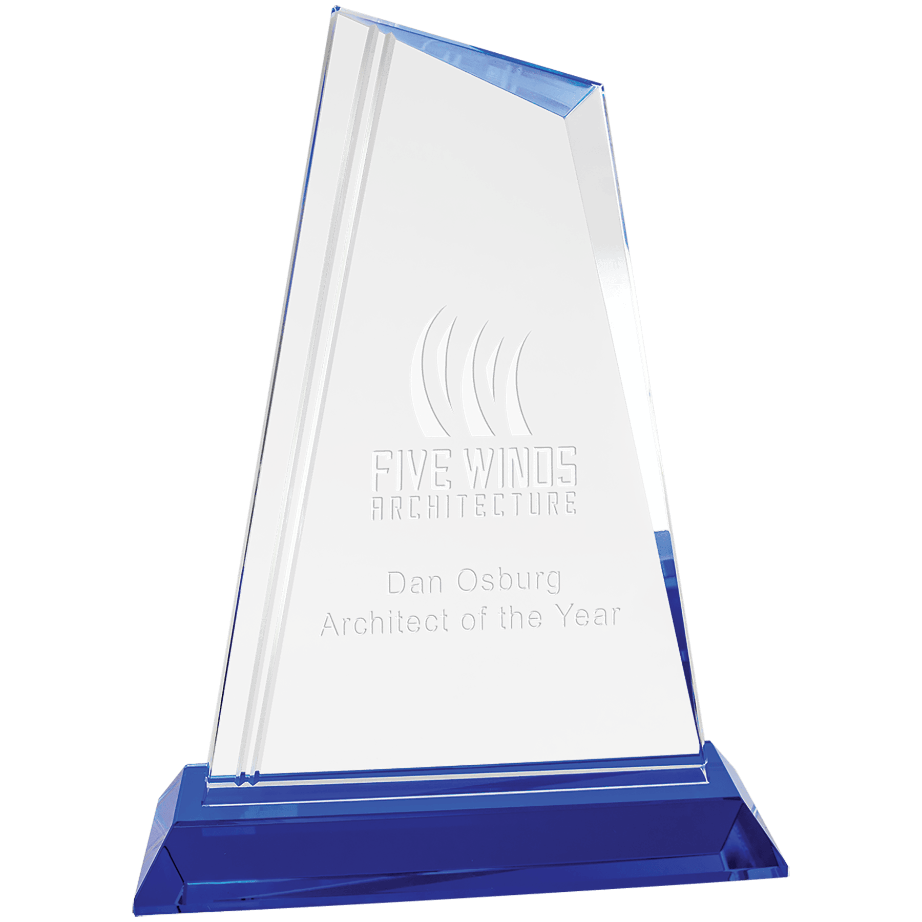 9" Crystal Peak with Blue Base