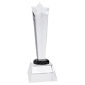 Clear 9" Crystal Rising Star with Base