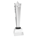 Clear 11 3/4" Crystal Rising Star with Base