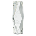 8" Clear Crystal Facet Tower