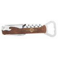 Rustic/Gold Laserable Leatherette Wine Bottle Opener