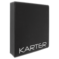 11" x 11 1/2" Black/Siver Laserable Leatherette 3 Ring Binder with 2" Slant D Rings
