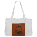 19" x 12" White Bag with 5" Rawhide Laserable Leatherette Gusset