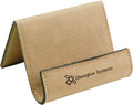 Light Brown 3 1/2" x 2 1/2" Laserable Leatherette Holder Easel