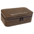 7 1/2" X 4 1/2" Rustic/Silver Laserable Leatherette Jewelry Box