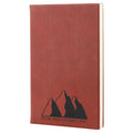 5 1/4" x 8 1/4" Rose Laserable Leatherette Journal with Lined Notepad