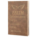 5 1/4" x 8 1/4" Rustic/Gold Laserable Leatherette Journal with Lined Notepad