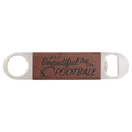 1 1/2" x 7" Football Laserable Leatherette Bottle Opener