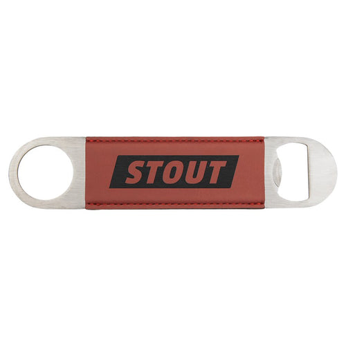 1 1/2" x 7" Rose Laserable Leatherette Bottle Opener