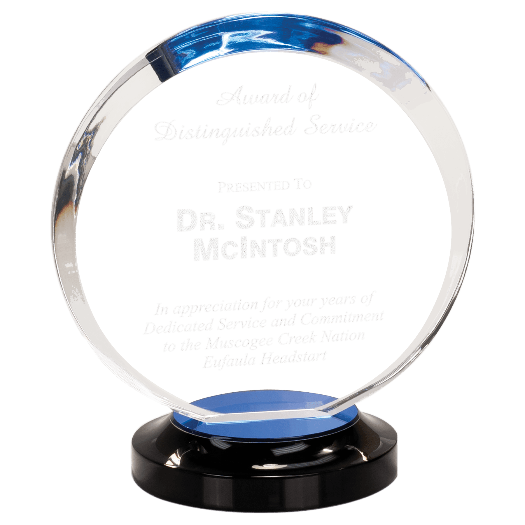 Blue 8" Halo Acrylic