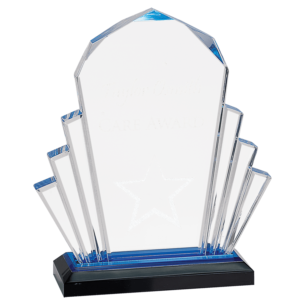 Blue 6" x 9" Faceted Impress Acrylic