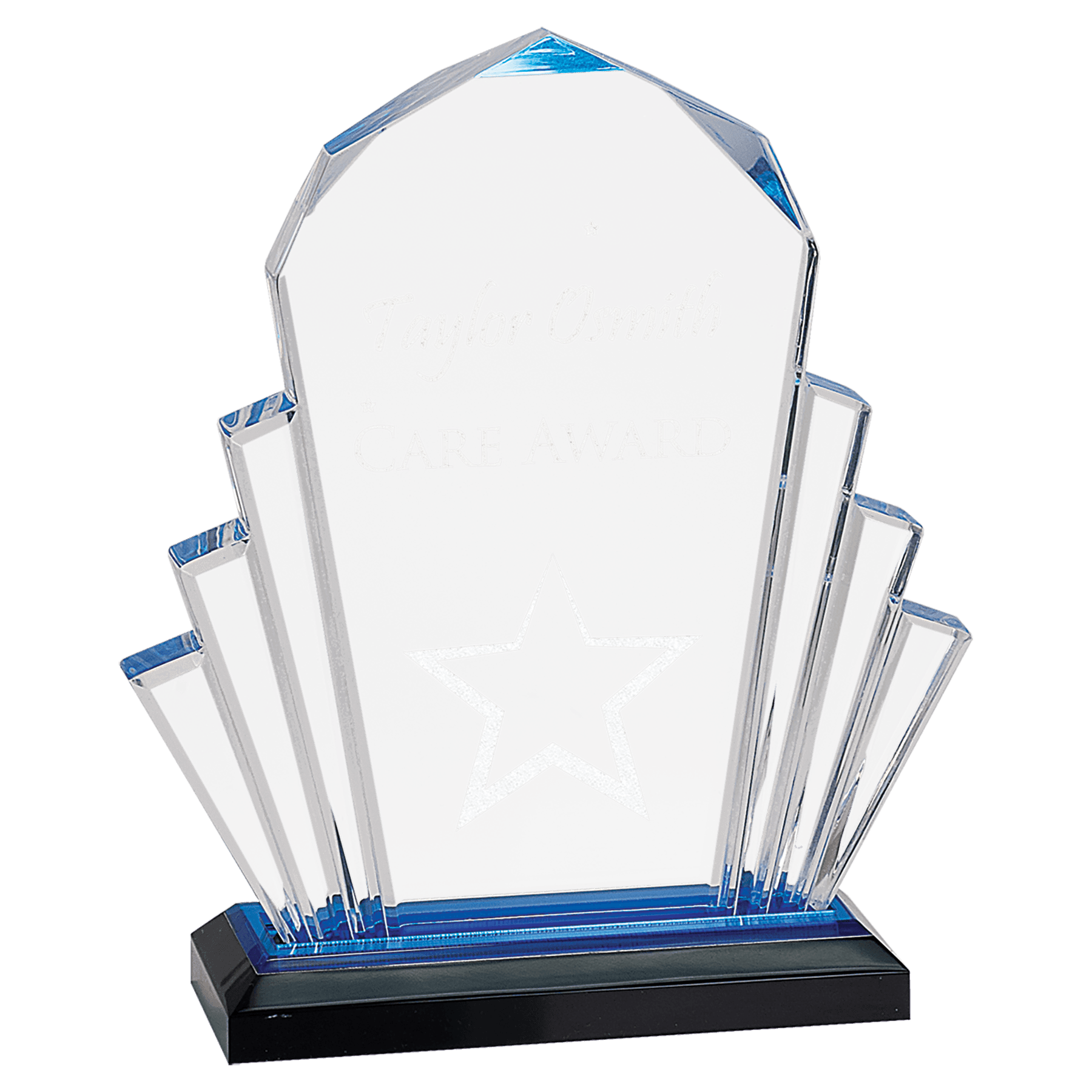 Blue 6" x 9" Faceted Impress Acrylic