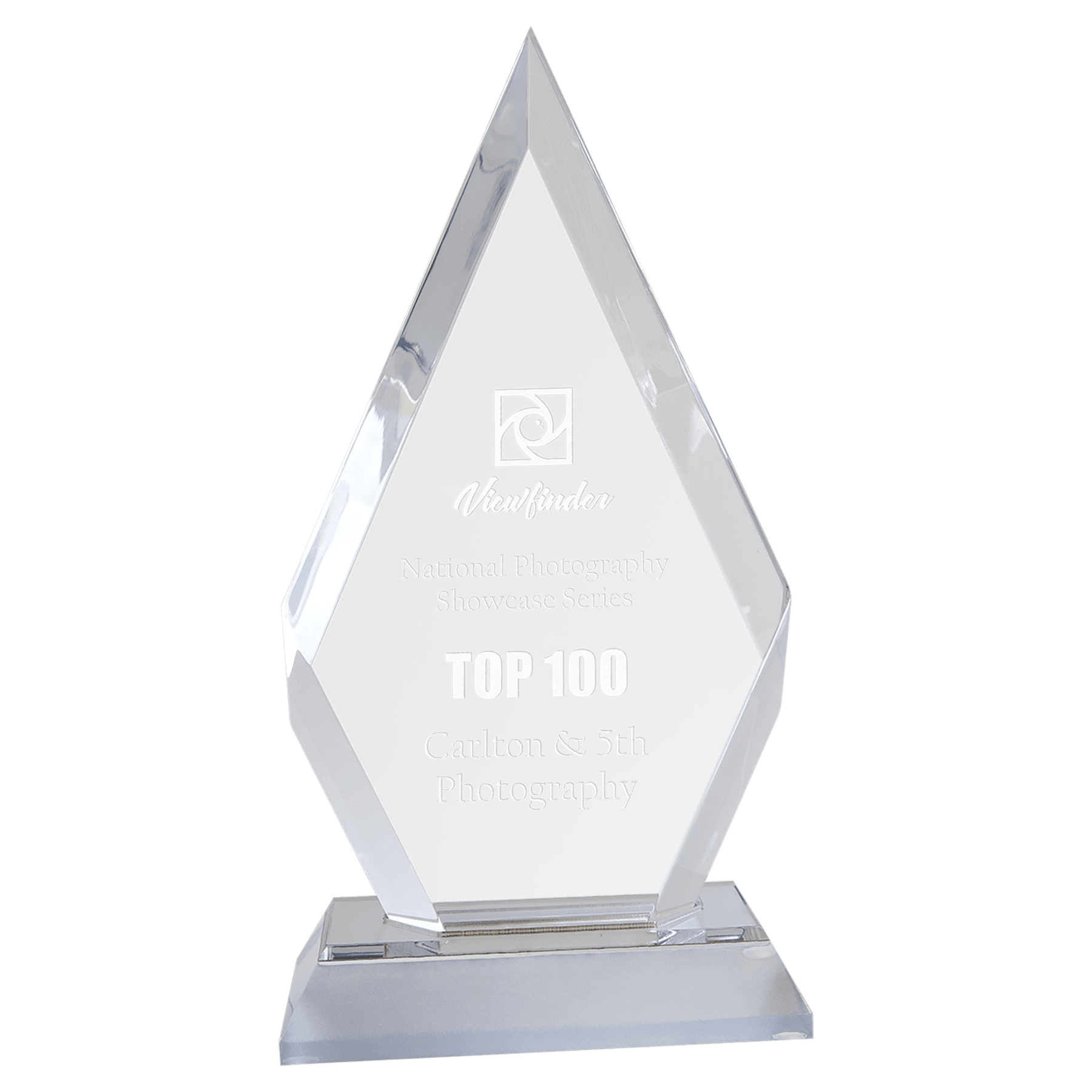 Silver 8" Frosted Base Diamond Impress Acrylic