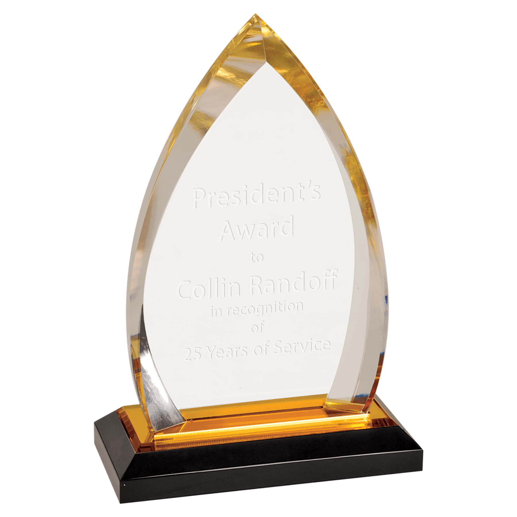 Gold 7 3/4" Oval Impress Acrylic