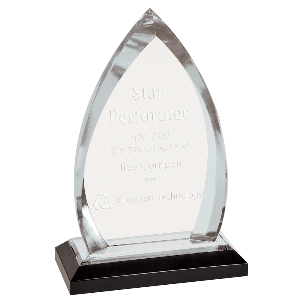 Silver 7 3/4" Oval Impress Acrylic