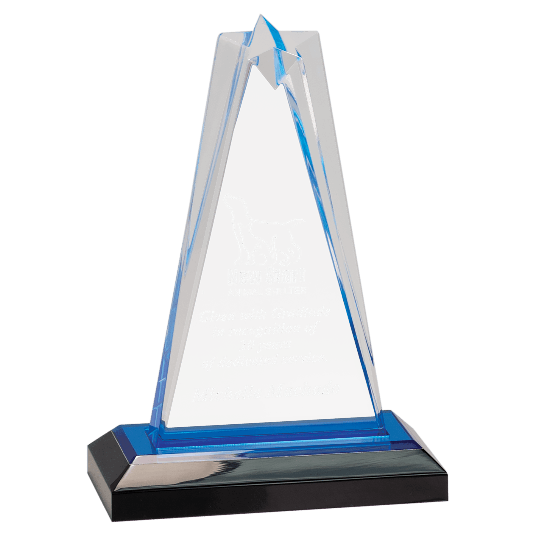 Blue 7" Star Impress Acrylic