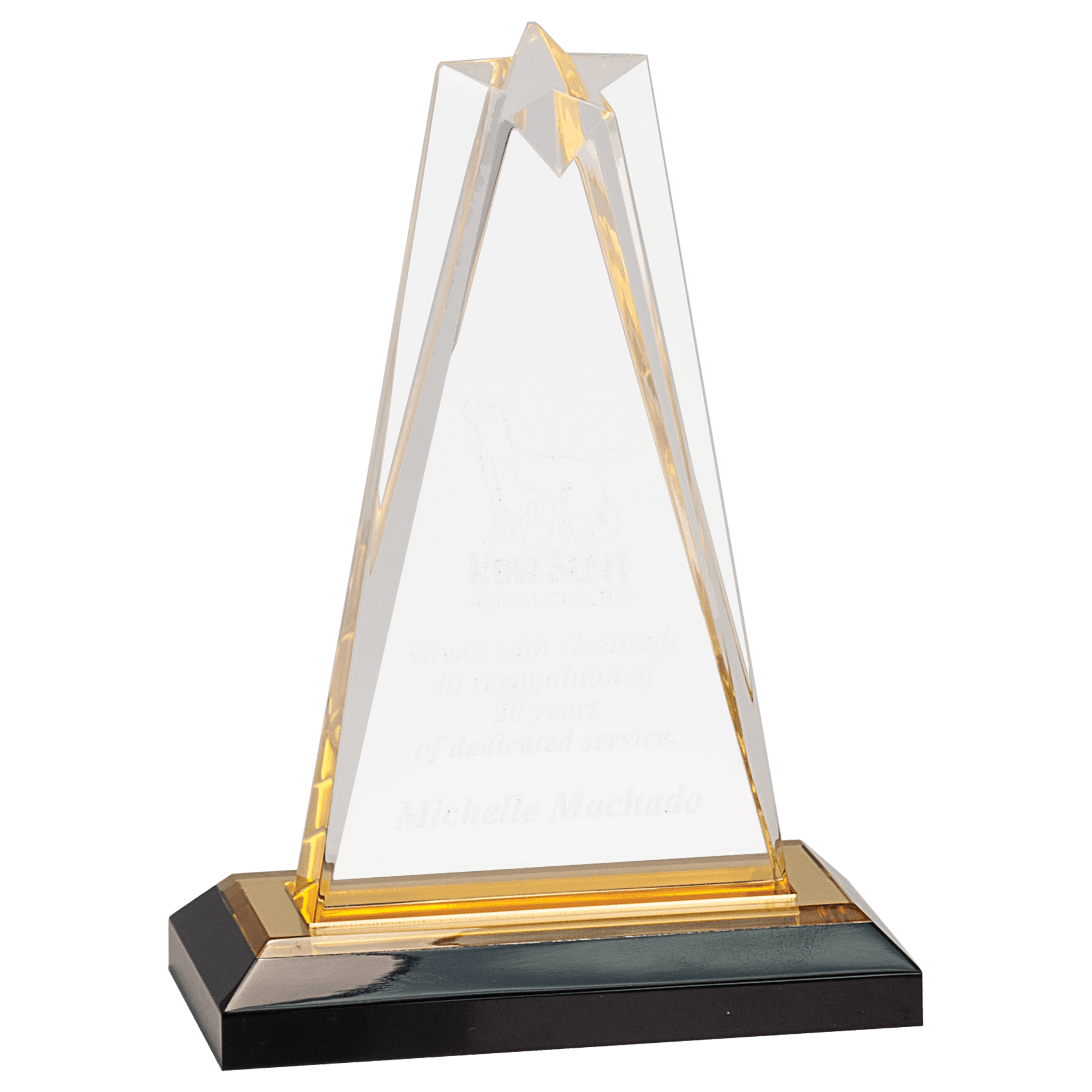 Gold 7" Star Impress Acrylic