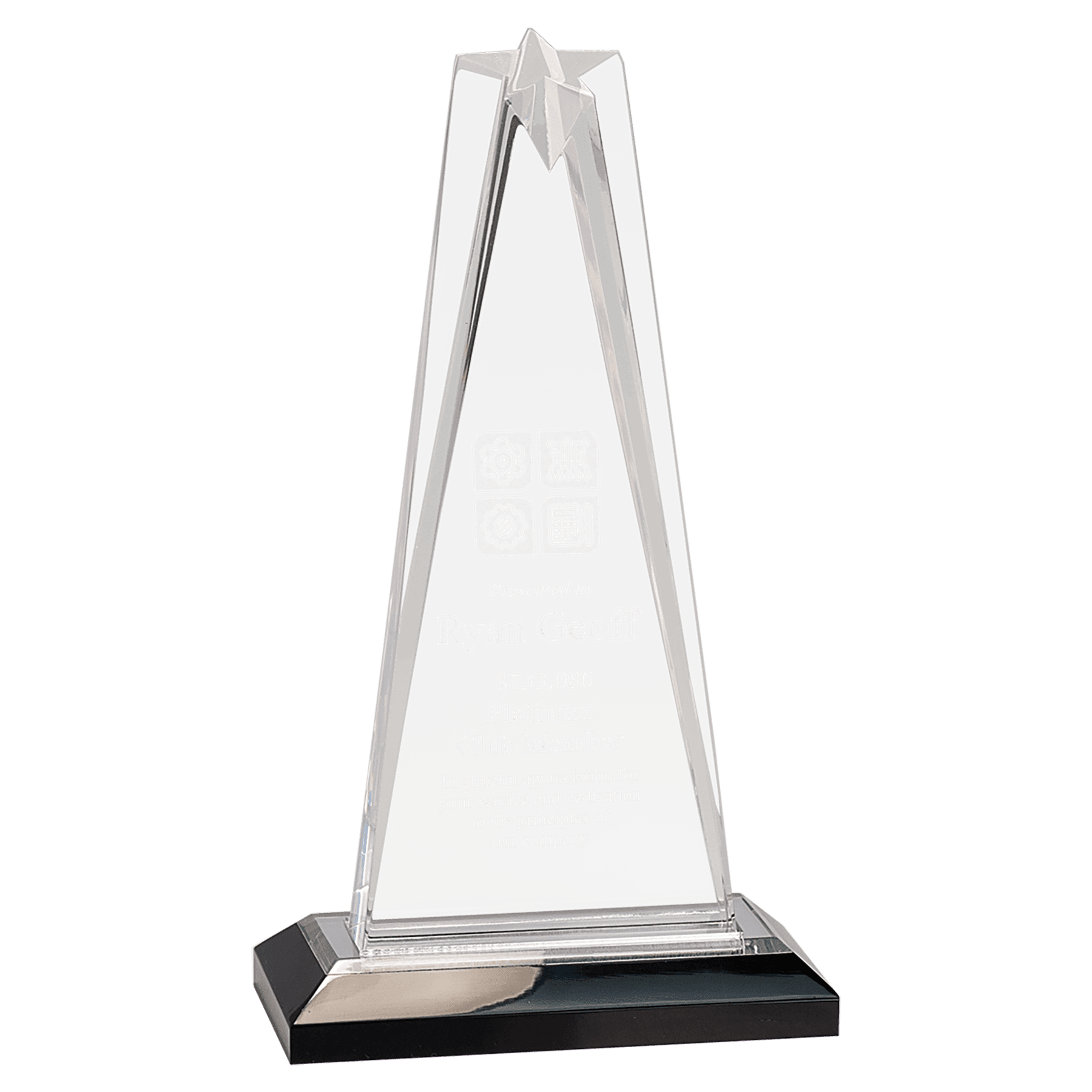 Silver 9" Star Impress Acrylic