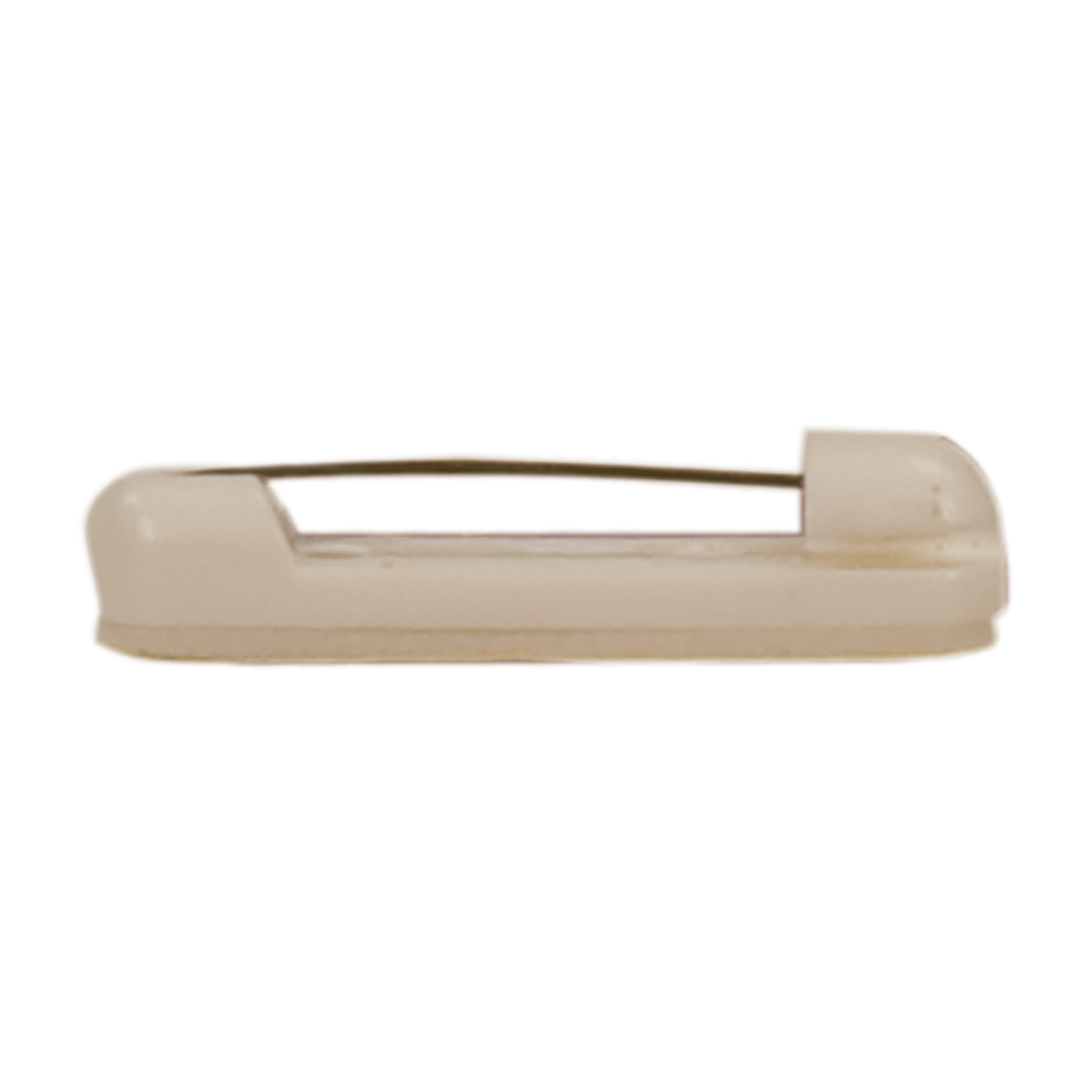 1 1/2" White Rounded Plastic Bar Pin with Adhesive
