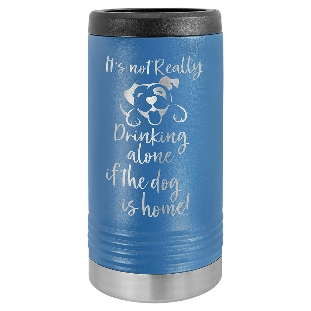 Royal Blue Laserable Leatherette Slim Beverage Holder