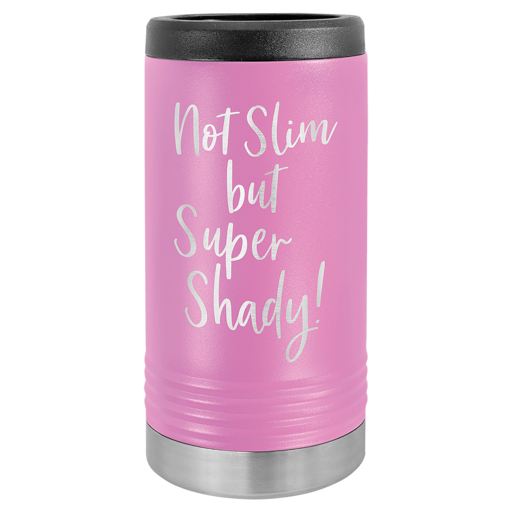 Light Purple Laserable Leatherette Slim Beverage Holder