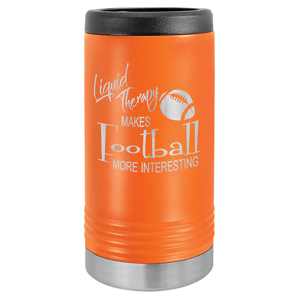Orange Laserable Leatherette Slim Beverage Holder