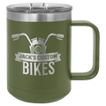 Polar Camel 15 oz. Olive Green Vacuum Insulated Mug with Slider Lid