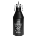 Polar Camel 64 oz. Black Vacuum Insulated Growler with Swing-Top Lid