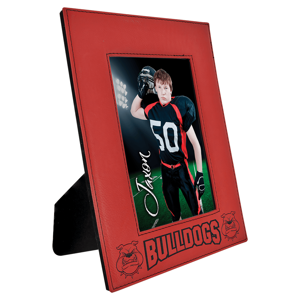 Red 5" x 7" Laserable Leatherette Photo Frame