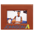 4" x 6" Basketball Laserable Leatherette Photo Frame