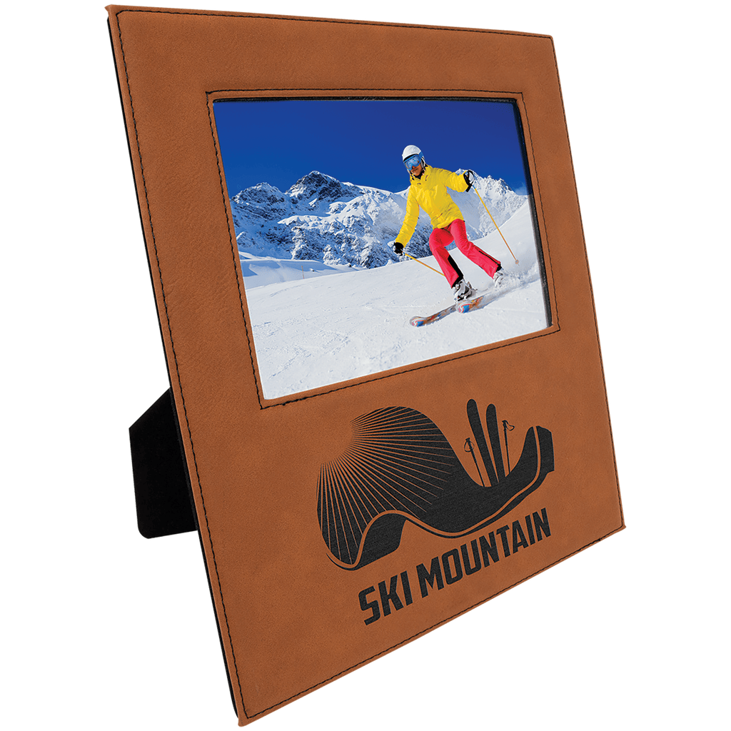 Rawhide 5" x 7" Leatherette Photo Frame with 4 1/4" x 8 7/8" Engraving Area