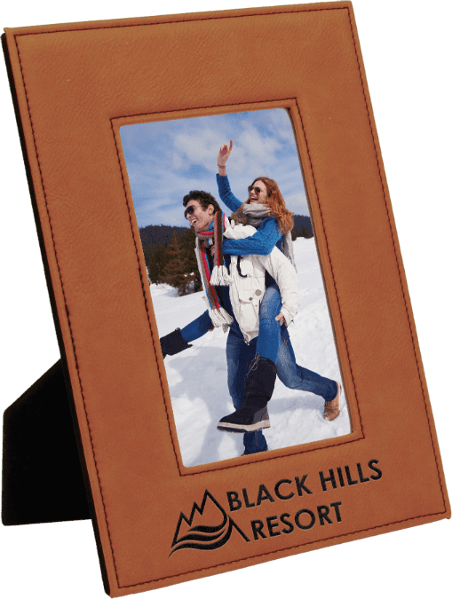 Rawhide 4" x 6" Laserable Leatherette Photo Frame