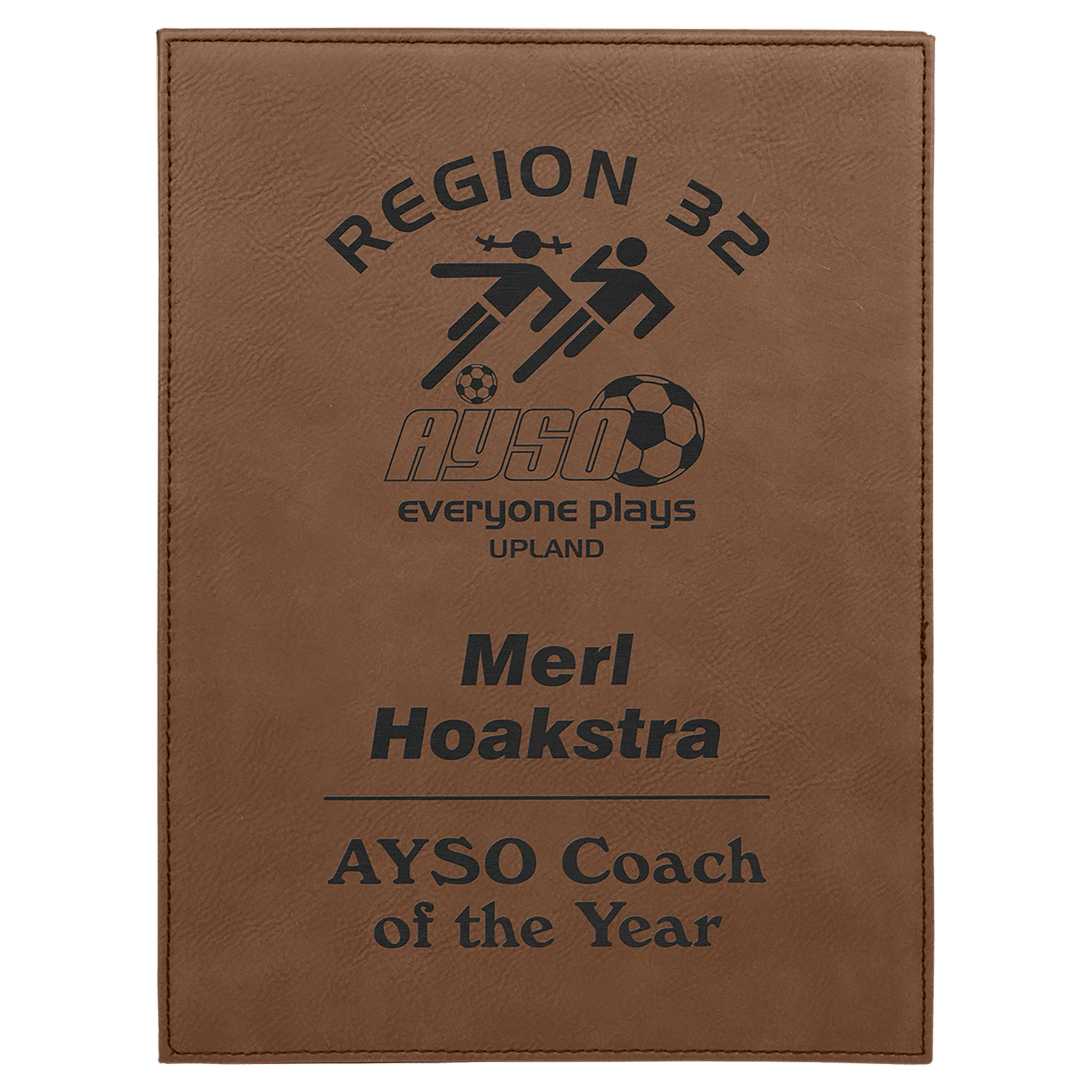 Dark Brown 9" x 12" Laserable Leatherette Plaque