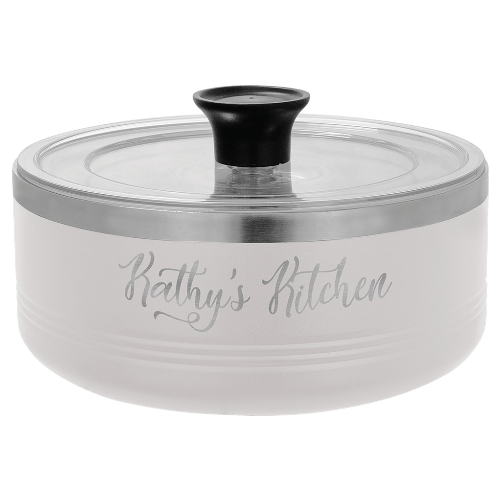 White Polar Camel 1 1/4 Quart Serving Bowl with Lid